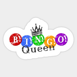 Vintage Bingo Queen Ladies Bingo Lover Sticker